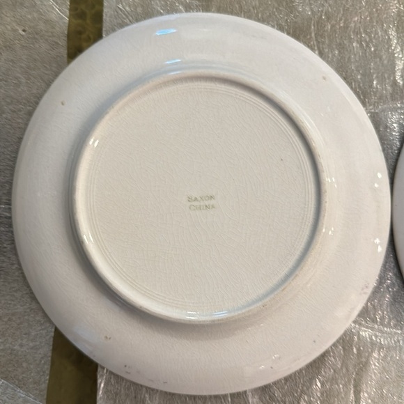 FRENCH SAXON CHINA French Saxon Sheep Saucer Plates Set Of 3 Vintage 22k Gold - Picture 11 of 12